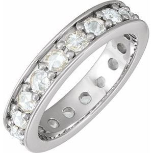 As bold as your love, this diamond eternity band adds sparkle to your celebration.