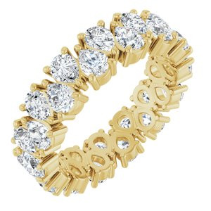 As bold as your love, this diamond eternity band adds sparkle to your celebration.