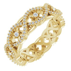 As bold as your love, this diamond eternity band adds sparkle to your celebration.