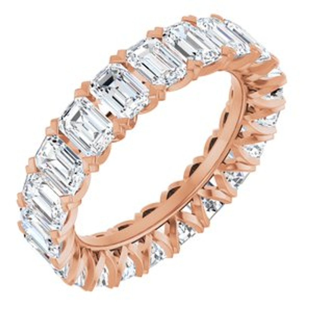 As bold as your love, this diamond eternity band adds sparkle to your celebration.