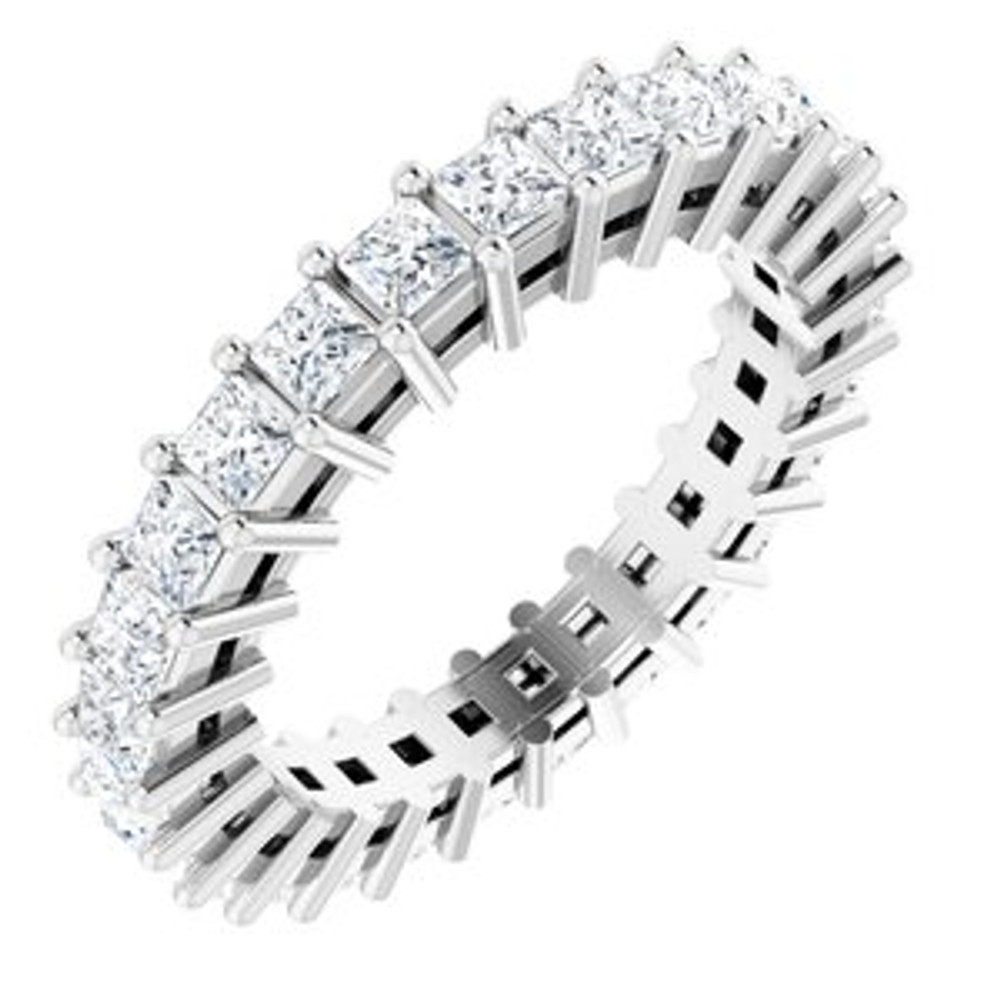 As bold as your love, this diamond eternity band adds sparkle to your celebration.