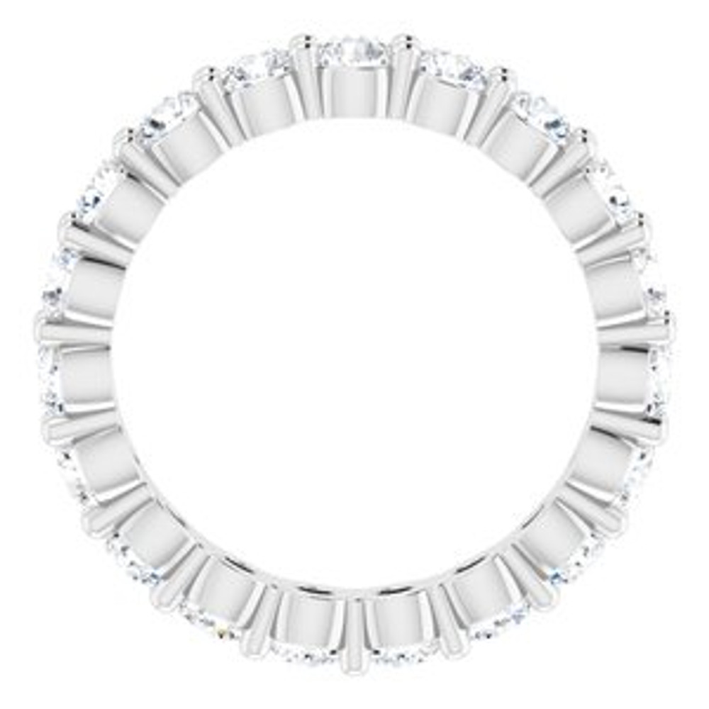 As bold as your love, this diamond eternity band adds sparkle to your celebration.