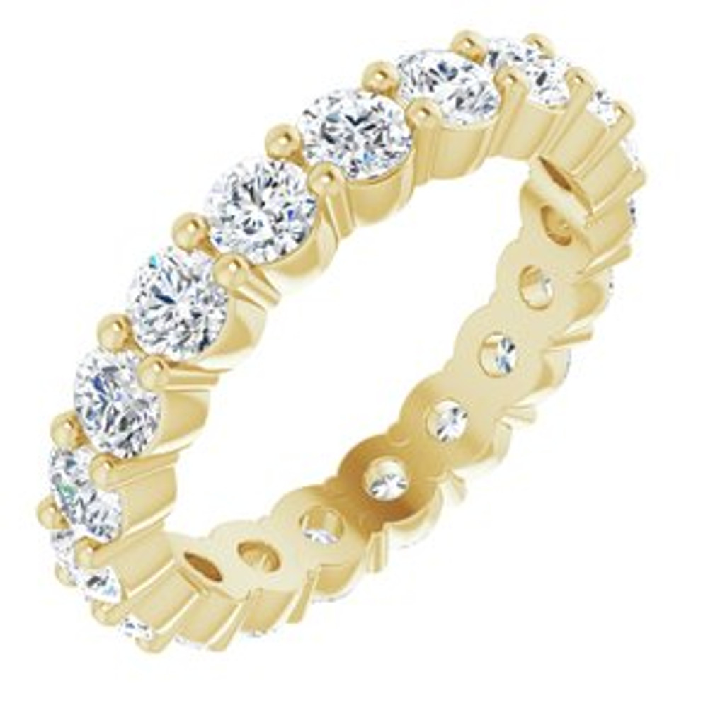As bold as your love, this diamond eternity band adds sparkle to your celebration.