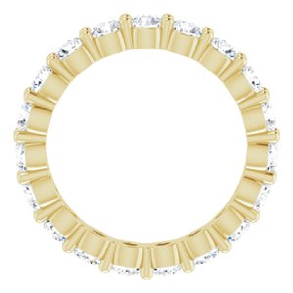 As bold as your love, this diamond eternity band adds sparkle to your celebration.
