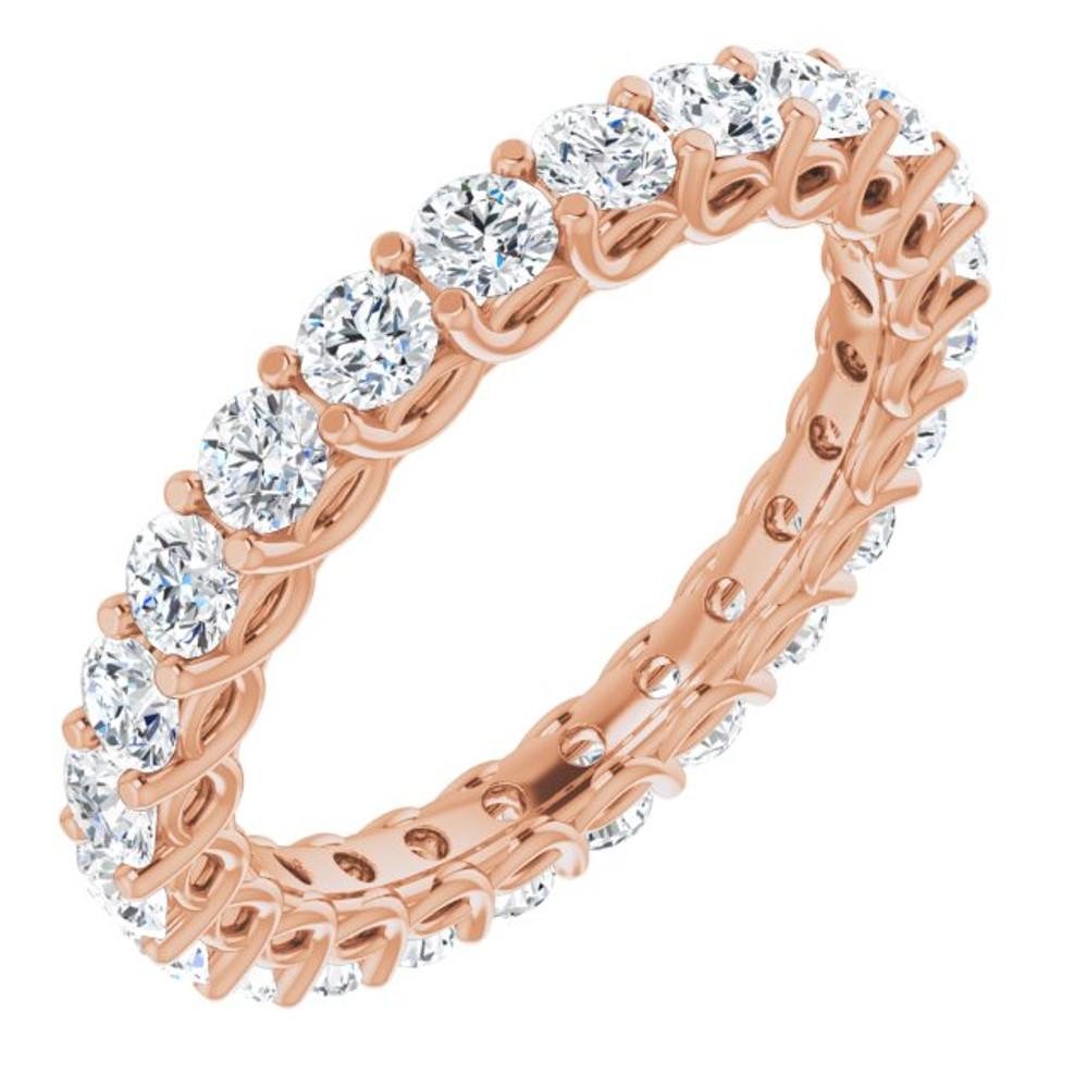As bold as your love, this diamond eternity band adds sparkle to your celebration.