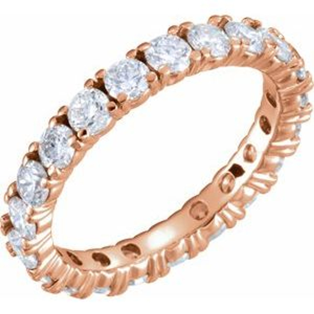 As bold as your love, this diamond eternity band adds sparkle to your celebration.