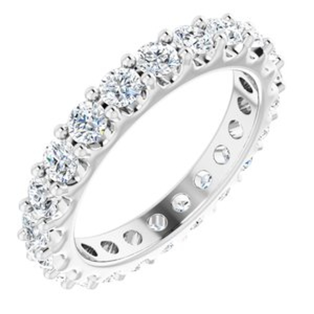 As bold as your love, this diamond eternity band adds sparkle to your celebration.