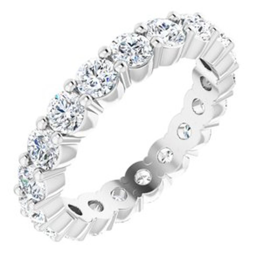 As bold as your love, this diamond eternity band adds sparkle to your celebration.