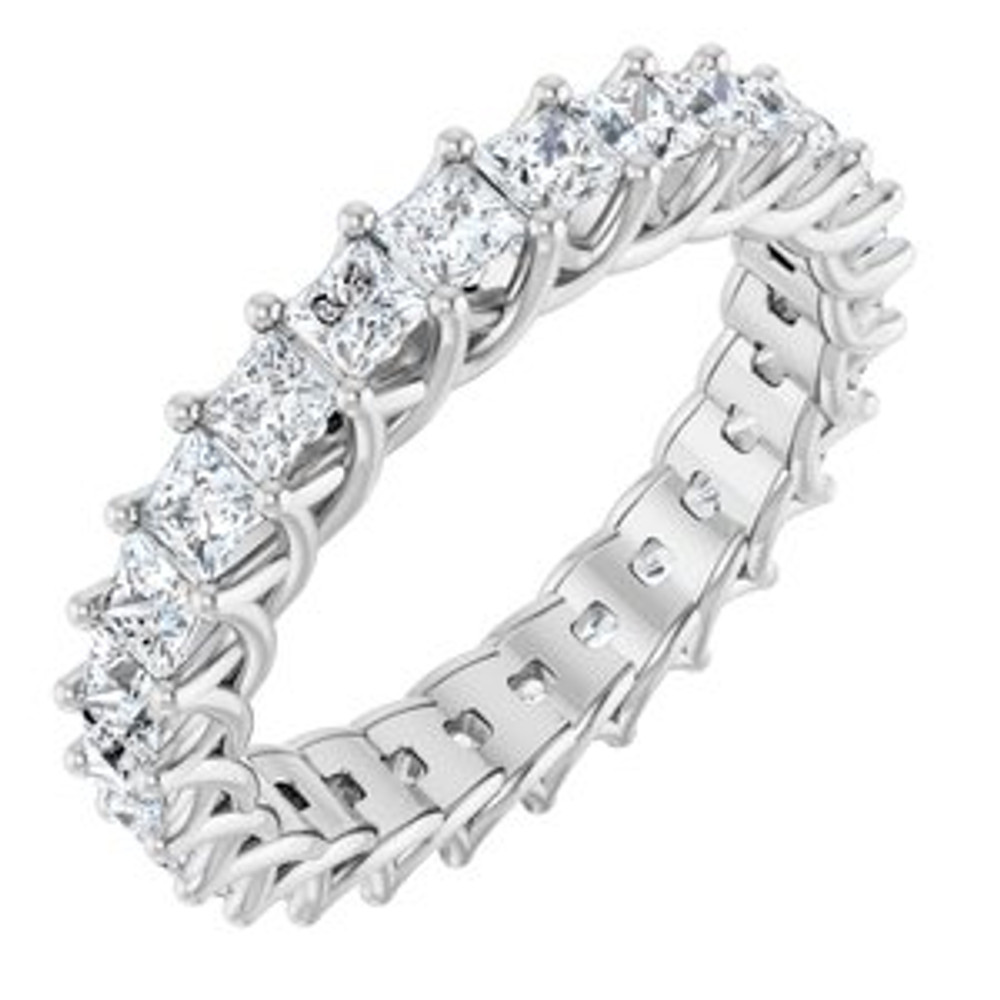 As bold as your love, this diamond eternity band adds sparkle to your celebration.