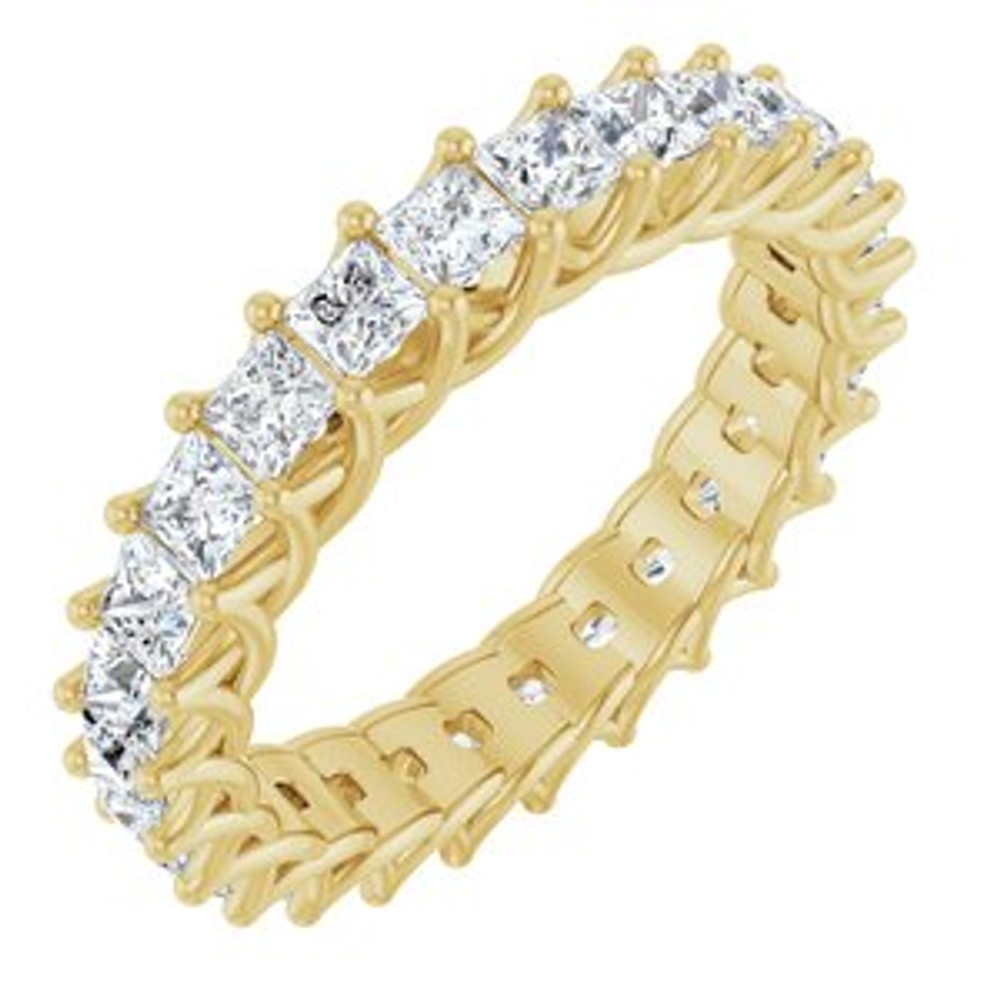 As bold as your love, this diamond eternity band adds sparkle to your celebration.