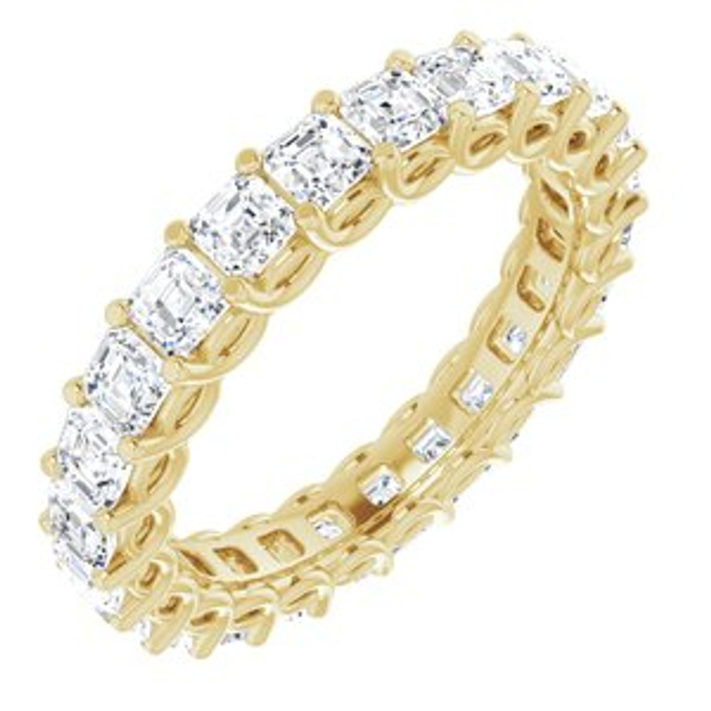As bold as your love, this diamond eternity band adds sparkle to your celebration.