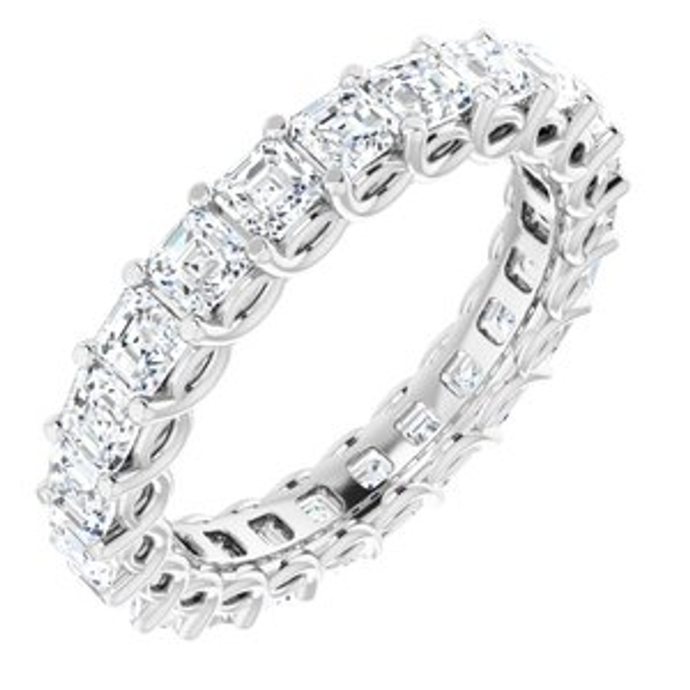 As bold as your love, this diamond eternity band adds sparkle to your celebration.