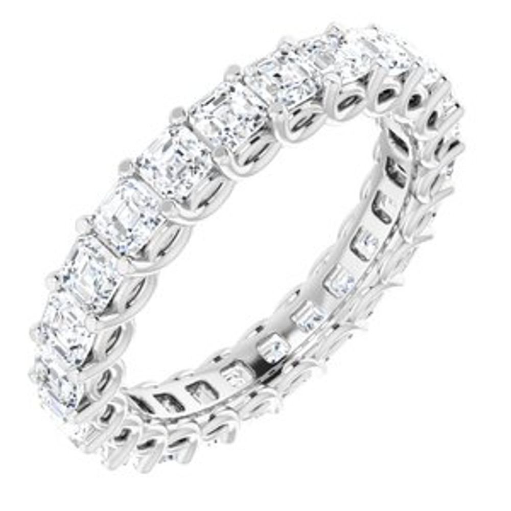 As bold as your love, this diamond eternity band adds sparkle to your celebration.