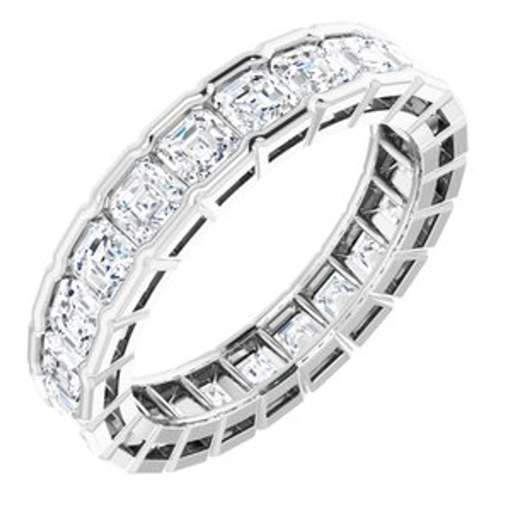 As bold as your love, this diamond eternity band adds sparkle to your celebration.
