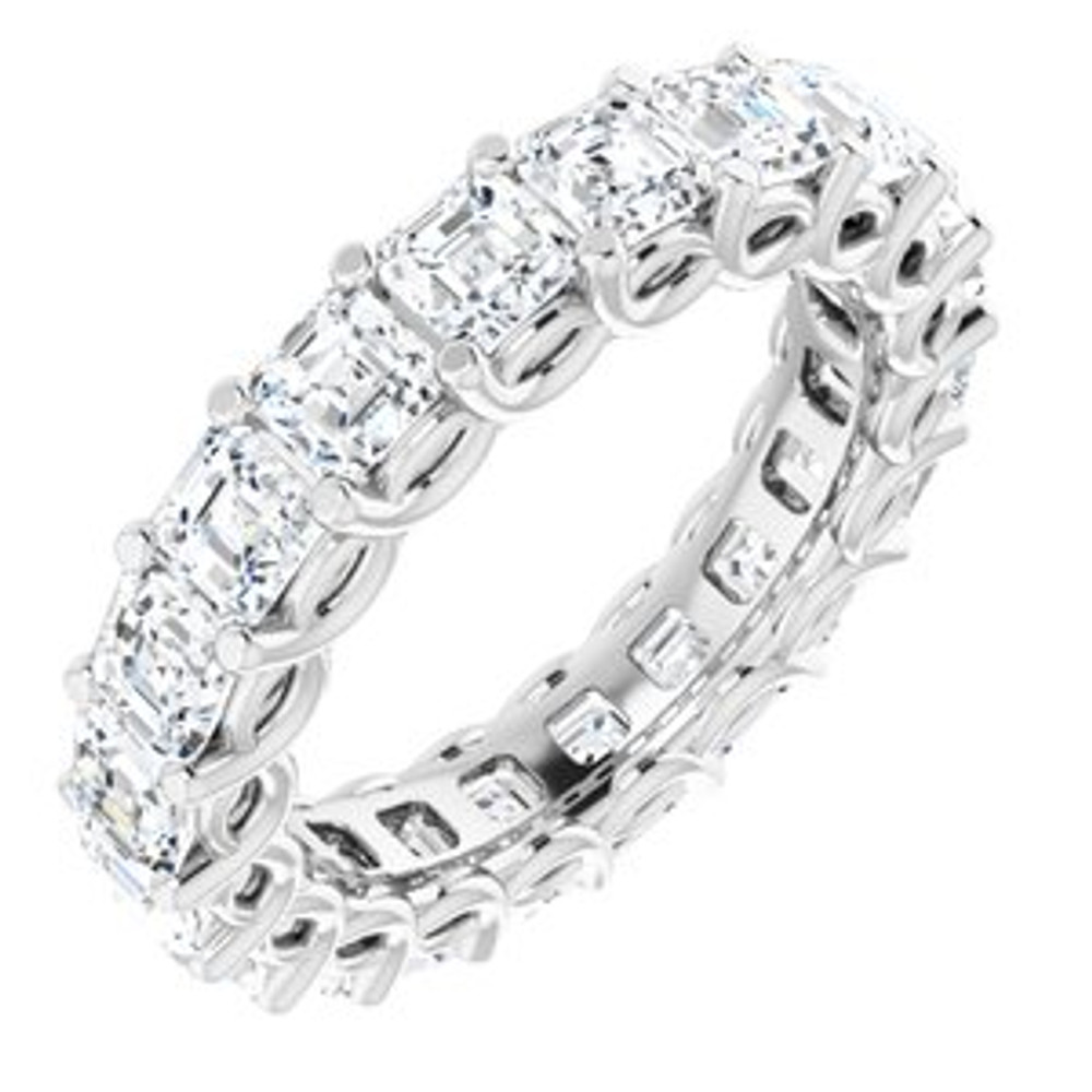 As bold as your love, this diamond eternity band adds sparkle to your celebration.