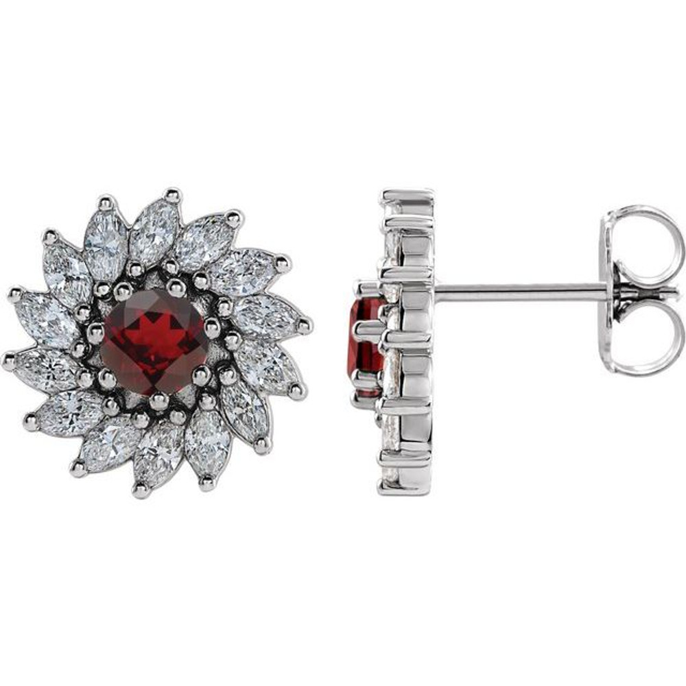 Celebrate a special birthday with these timeless garnet earrings.