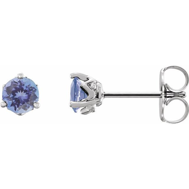 Pique her interest with these tanzanite stud earrings.