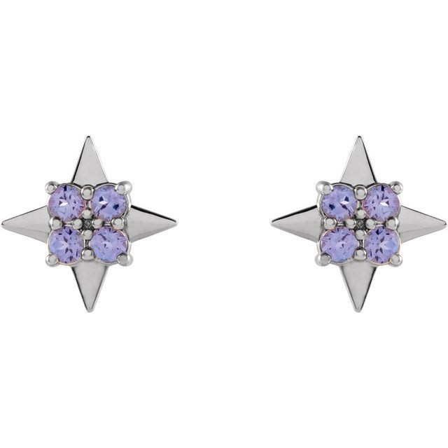 These tanzanite stud earrings capture her attention with their striking anytime style.
