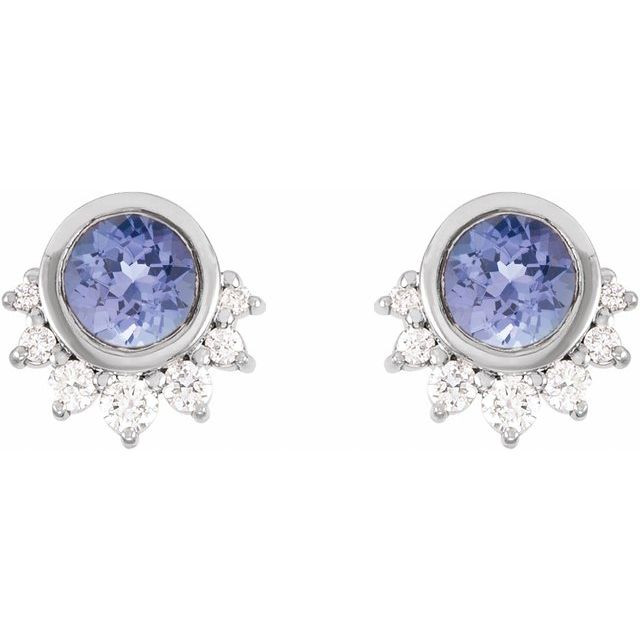 These tanzanite stud earrings capture her attention with their striking anytime style.
