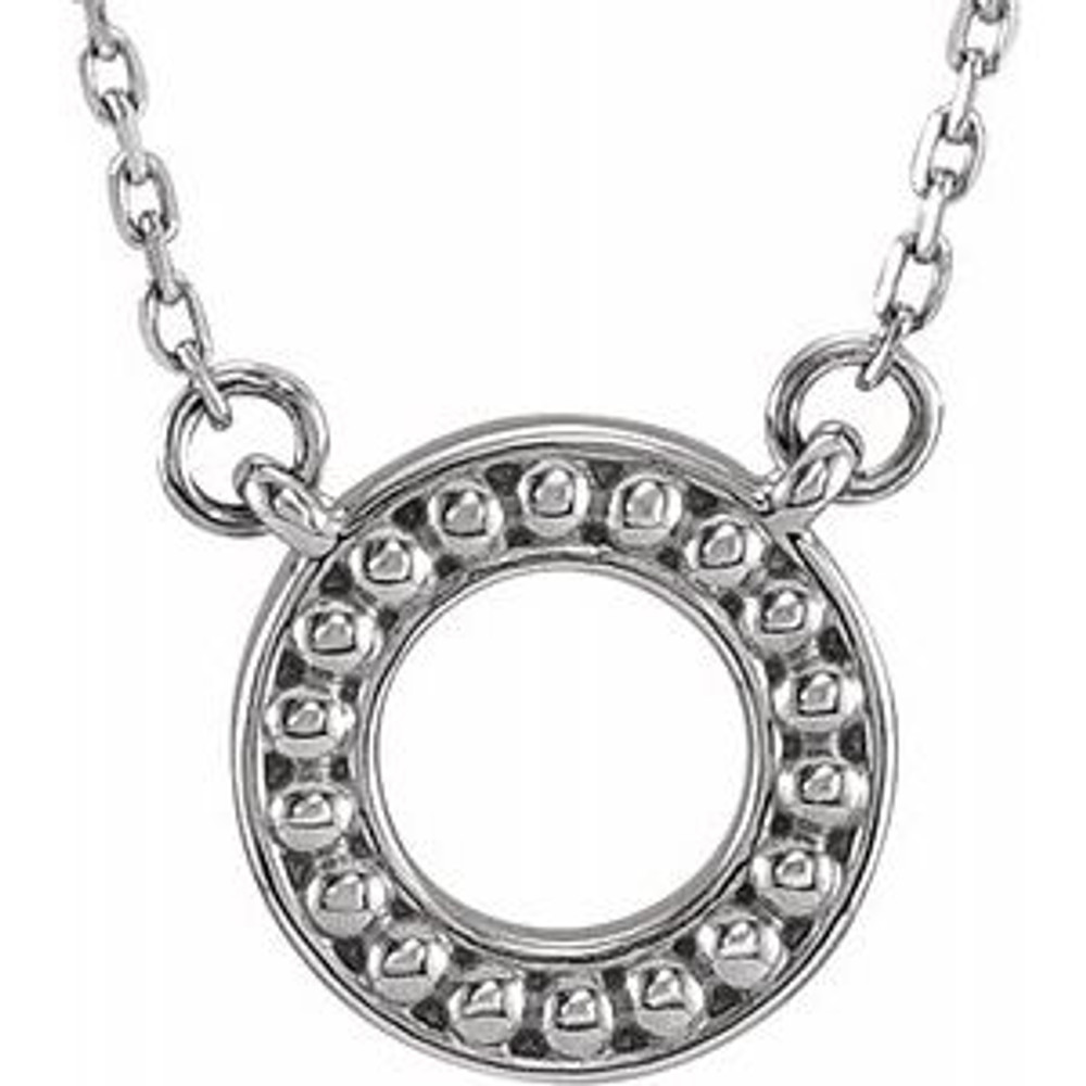 Make a statement with this beaded circle 16-18" necklace. You will reach for this one over and over again. 