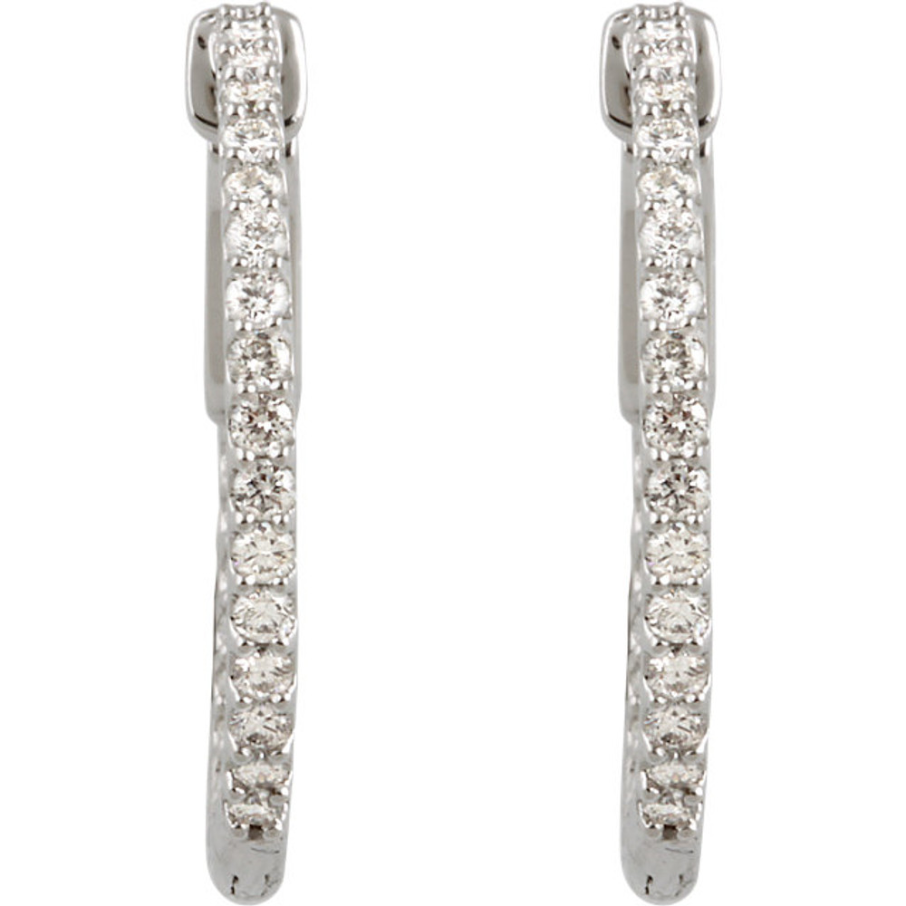 These cubic zirconia hoop earrings are a sweet way to accessorize.