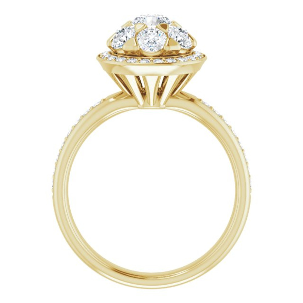 Sparkling and sentimental, this diamond engagement ring will take her breath away. 