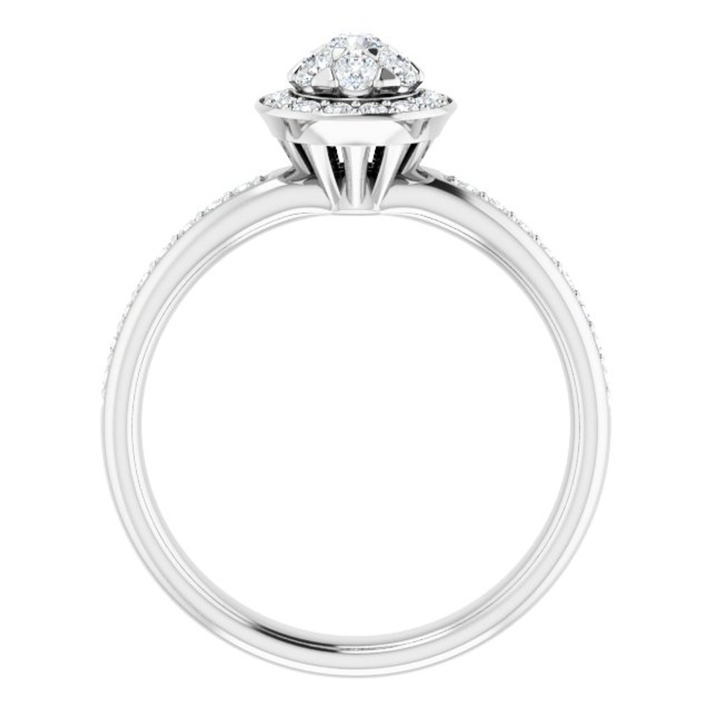 Sparkling and sentimental, this diamond engagement ring will take her breath away. 