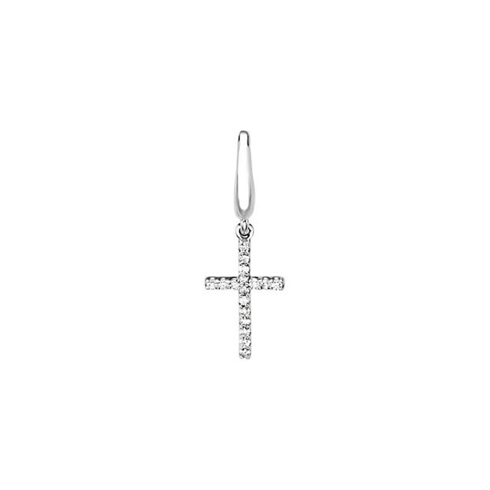 Destined to become a treasured addition to anyone's collection, the .08 ct tw diamond petite cross charm/pendant pendant in 14kt gold is as brilliant as it is elegant. Surely a beautiful pendant that belongs in every collection. Intricate design and amazing detail complemented by the 14kt gold. This piece features a beautiful design with lovely diamond. .08 ct. This pendant is 24 Simple yet stunning, captivating like no other.
