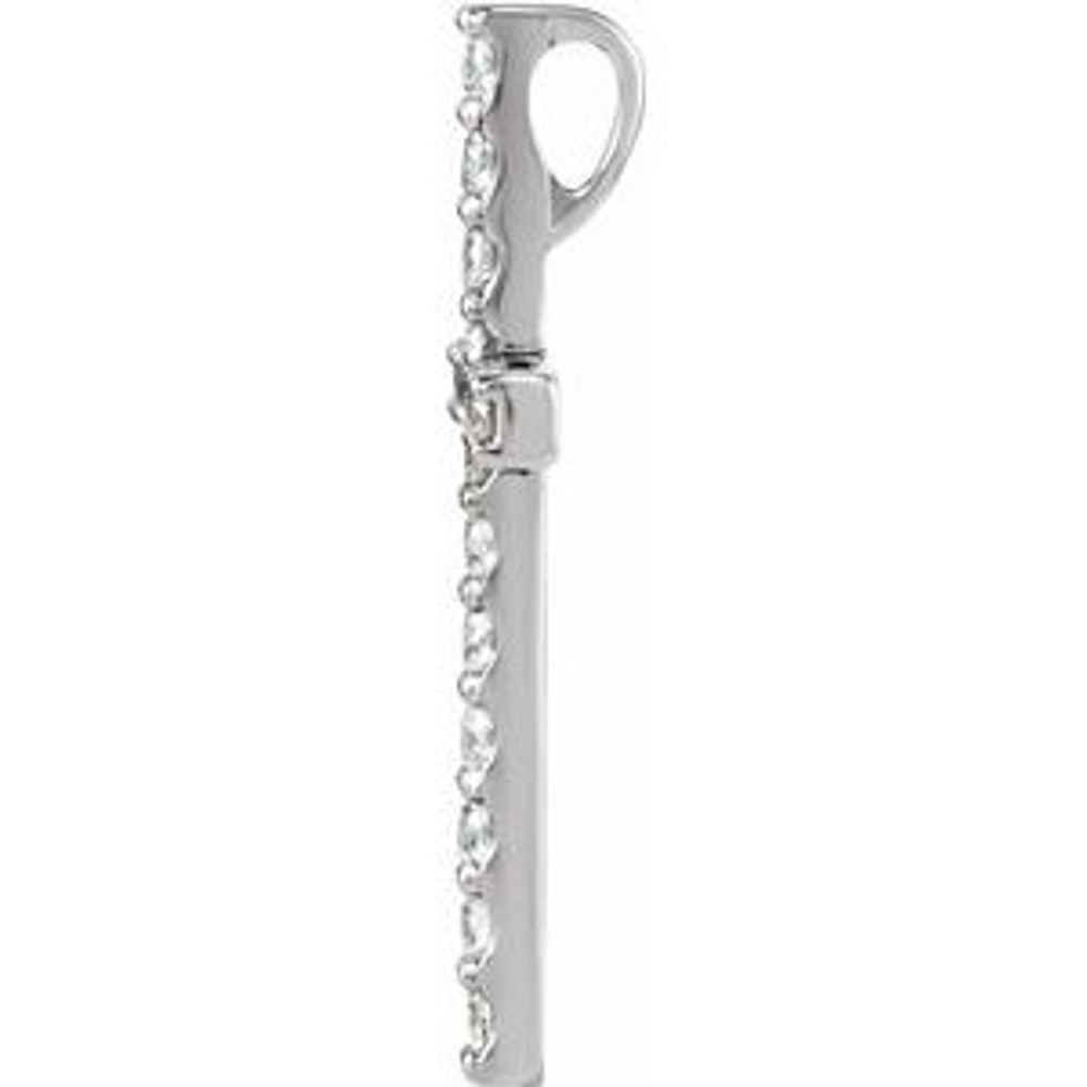 Show your faith with this gorgeous diamond cross pendant in platinum totaling 1 ct. tw. Polished to a brilliant shine.