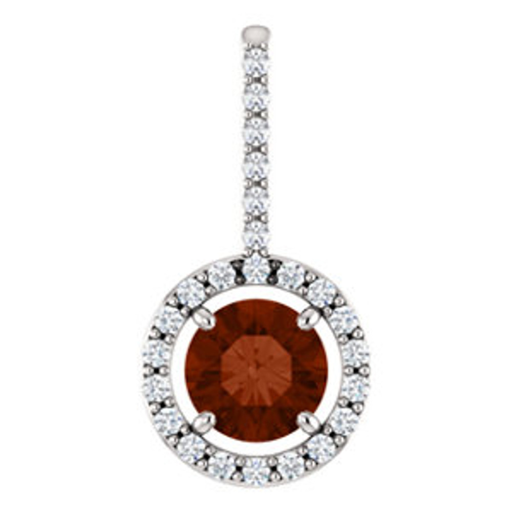 A classic accessory representing her January birthday, this sophisticated gemstone pendant makes any occasion special.