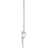 Cross pendant in sterling silver has an elegant design and measures 14.65x11.20mm and has a bright polish to shine.