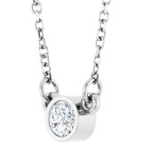 Shimmering and sweet, this diamond necklace is a look you'll wear with everything.