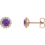 Keep life colorful with the happy hue and standout style of these amethyst gemstone earrings.
