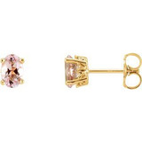 Turn heads with these eye-catching morganite earrings.