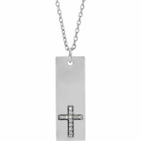 Simple and stylish, this cross pendant is a sparkling reflection of her faith.