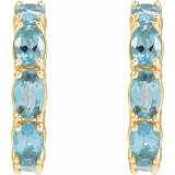 These aquamarine earrings add a touch of elegance to any ensemble.