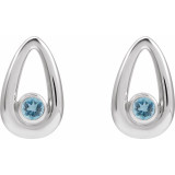These aquamarine earrings add a touch of elegance to any ensemble.