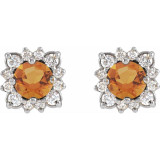 Celebrate your November birthday with these sophisticated citrine earrings.