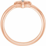 Faith meets fashion in this diamond cross and heart ring.