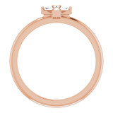 Faith meets fashion in this diamond stackable cross ring.