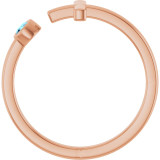 Express your faith with this 14k rose gold cross ring.