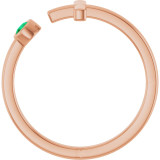 Express your faith with this 14k rose gold cross ring.