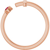 Express your faith with this 14k rose gold cross ring.