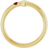 Share your faith when you wear this gemstone cross ring in 14k yellow gold.