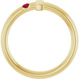 Share your faith when you wear this gemstone cross ring in 14k yellow gold.