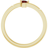 Share your faith when you wear this gemstone cross ring in 14k yellow gold.