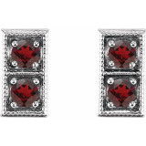 Celebrate a special birthday with these timeless garnet earrings.