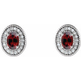 Celebrate a special birthday with these timeless garnet earrings.