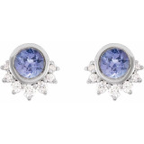 Pique her interest with these tanzanite stud earrings.