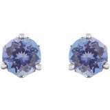 Pique her interest with these tanzanite stud earrings.